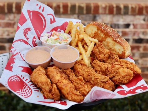The chicken was hot and tasted fresh. . Raising canes review